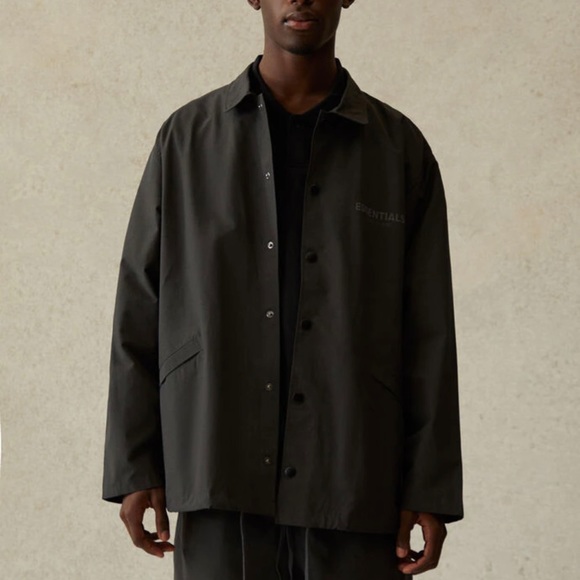 *SOLD* Fear of God Essentials Coaches Black Jacket - Picture 4 of 12